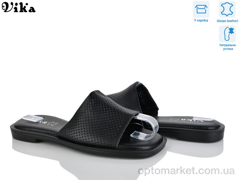 Купить Шльопанці жіночі B963-1 Vika чорний, фото 2