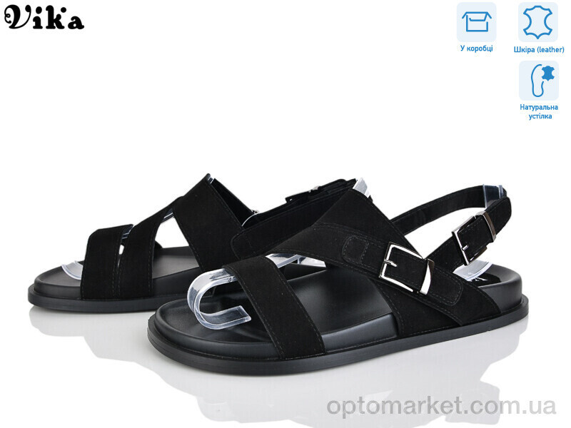 Купить Босоніжки жіночі B984-1 Vika чорний, фото 2