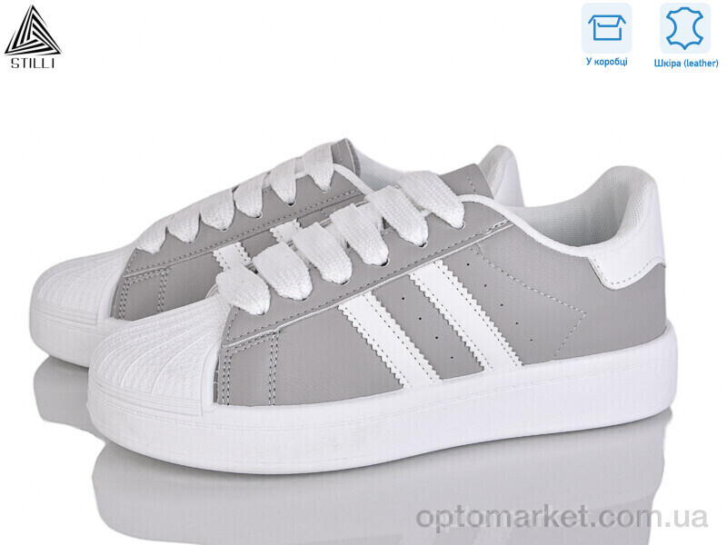 Купить Кросівки жіночі BK10-8 шкіра Stilli сірий, фото 2