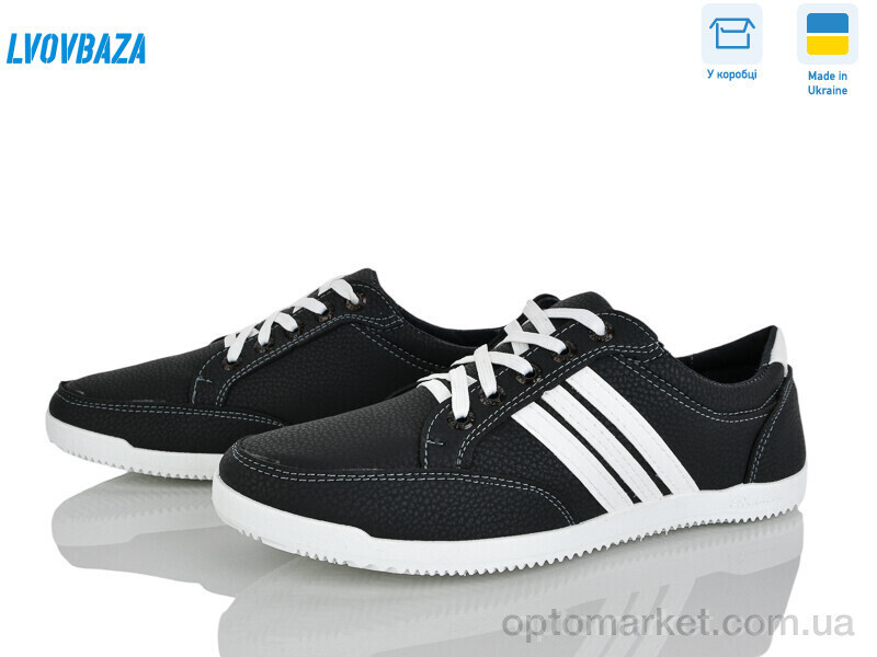 Купить Кросівки чоловічі B&R Л01 чорно-білий Bromen чорний, фото 2