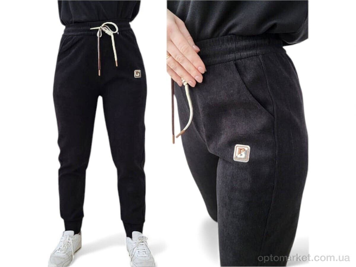 Купить Спортивні штаны жіночі BTDX677-4 чорний Sport style чорний, фото 2