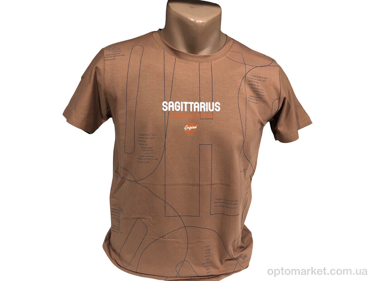 Купить Футболка чоловічі C004 капучіно R.V.C.A. коричневий, фото 2