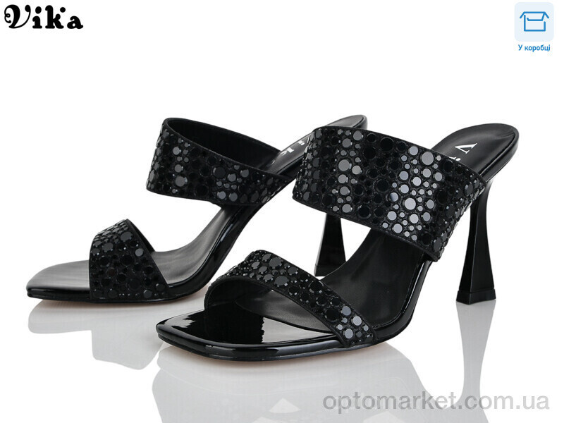 Купить Шльопанці жіночі C201-1 Vika чорний, фото 2