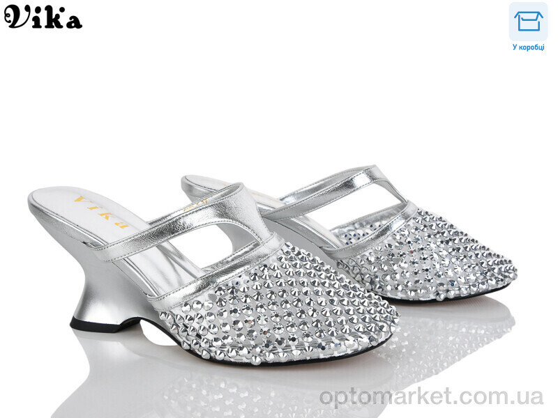Купить Шльопанці жіночі C203-2 Vika срібний, фото 2