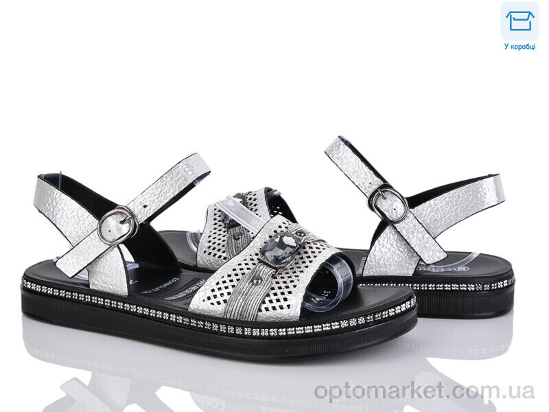 Купить Босоніжки жіночі C703-3 Fuguiyun срібний, фото 2