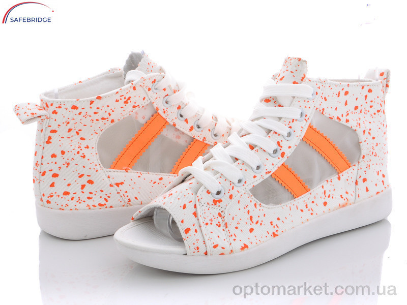 Купить Кеды женские CF017 white-orange Victoria белый, фото 2
