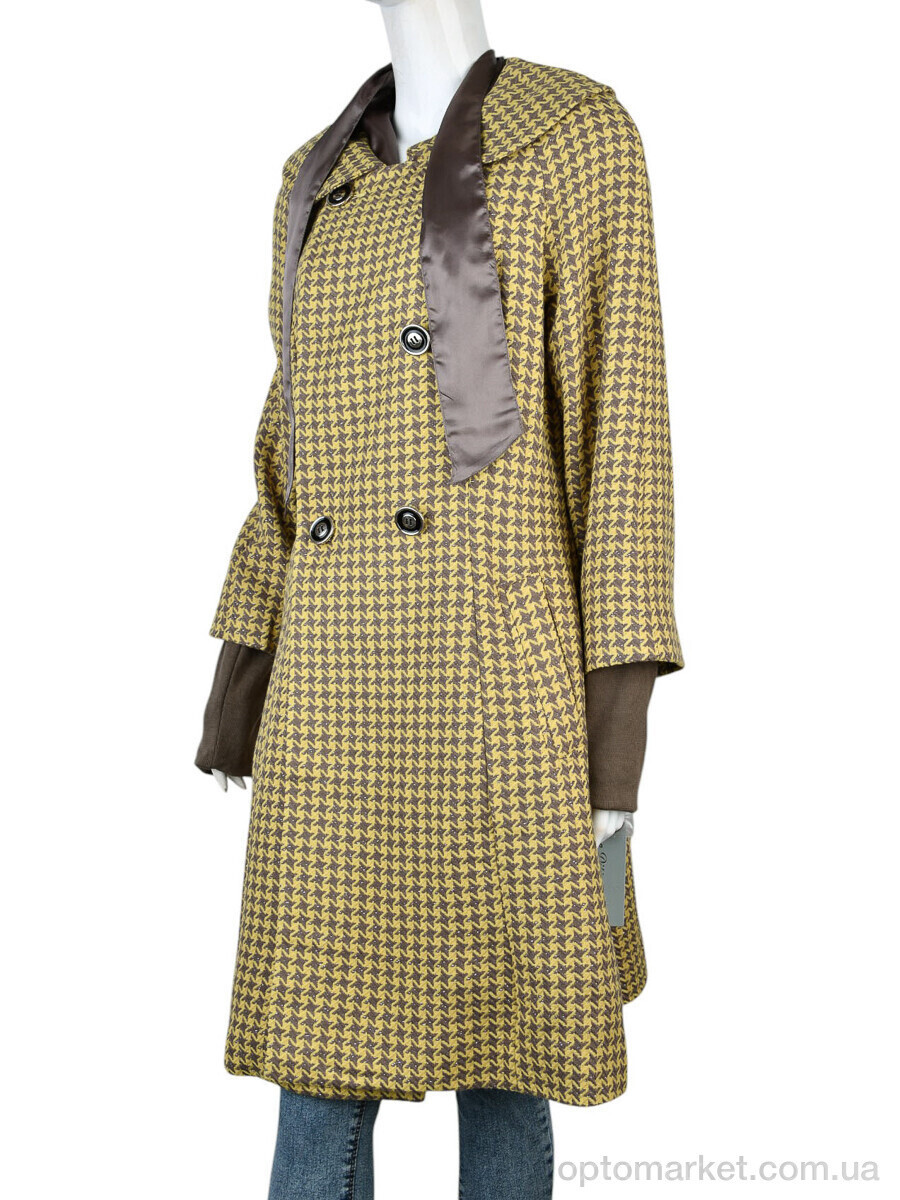 Купить Пальто жіночі CH-mix (11943) yellow Kalen Dibia жовтий, фото 4