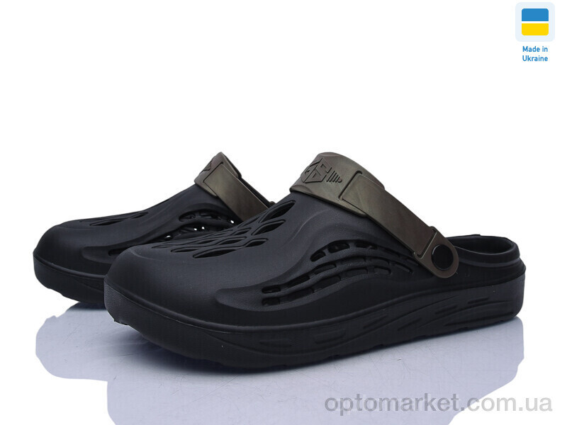 Купить Крокси чоловічі CM129 чорний-хакі Gipanis чорний, фото 2