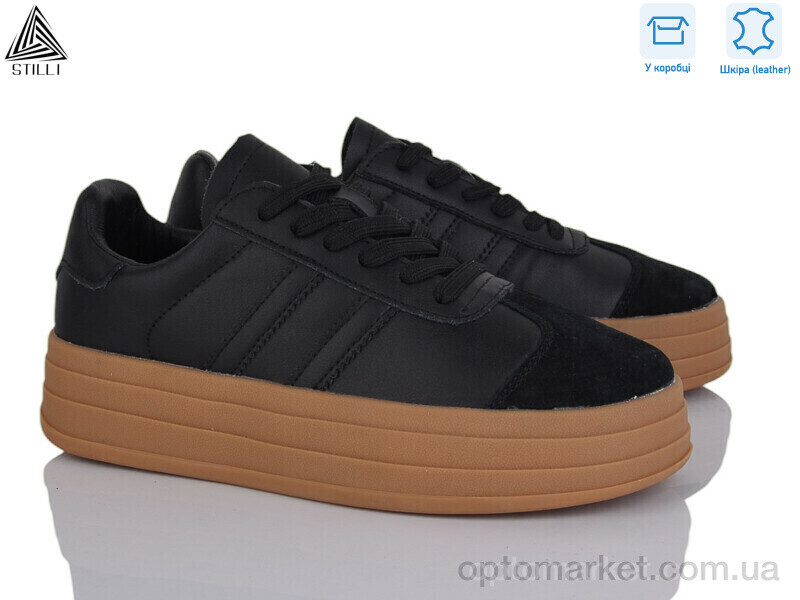 Купить Кросівки жіночі CX1570-1 шкіра Stilli чорний, фото 2