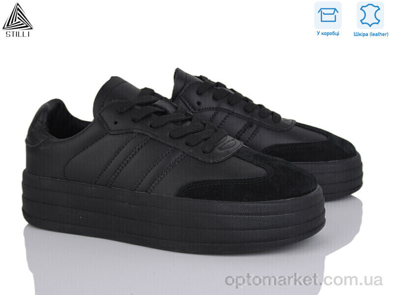 Купить Кросівки жіночі CX1580-1 шкіра Stilli чорний, фото 2