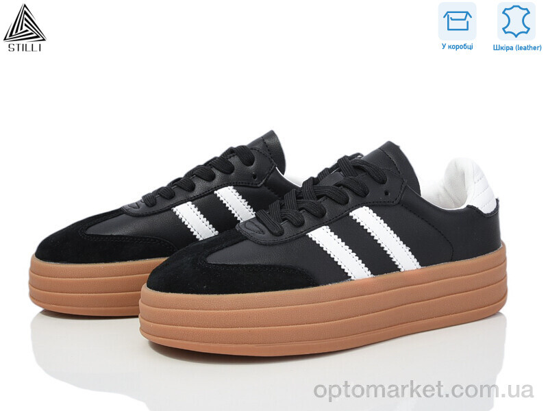 Купить Кросівки жіночі CX1580-3 шкіра піна Stilli чорний, фото 2