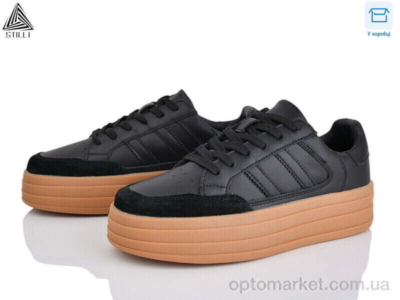 Купить Кросівки жіночі CX1590-5 шкіра Stilli чорний, фото 2