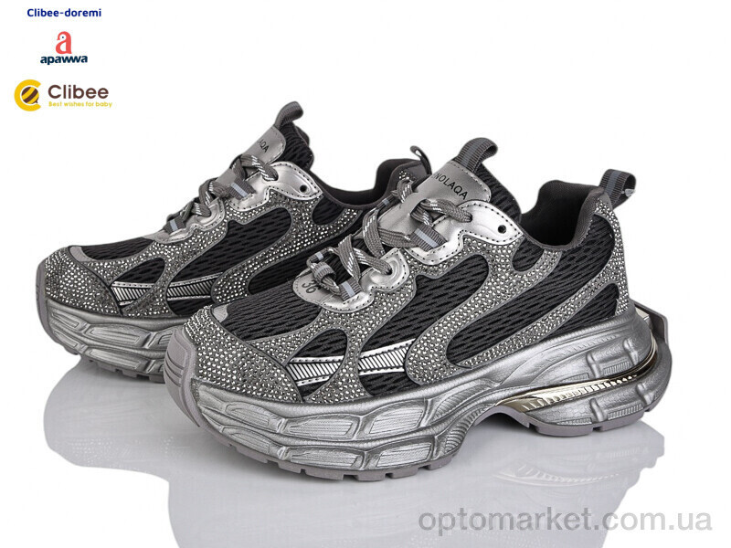 Купить Кросівки жіночі D1128-1 grey Apawwa сірий, фото 2