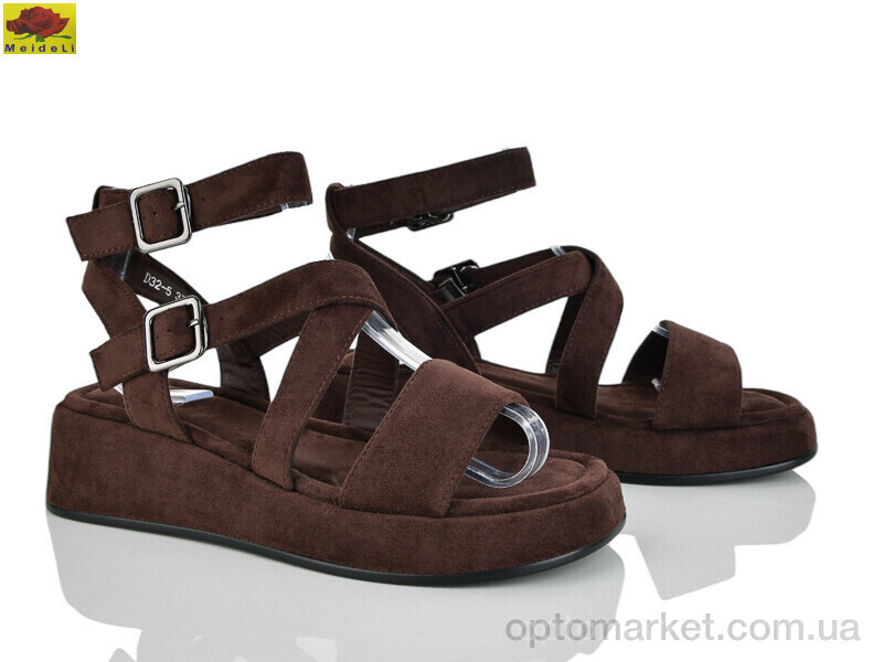 Купить Босоніжки жіночі D32-5 Mei De Li коричневий, фото 2