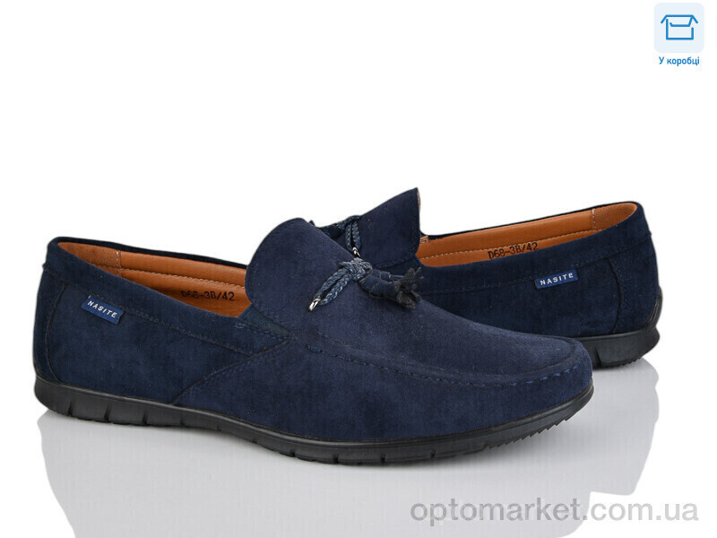 Купить Туфлі чоловічі D68-3B Nasite синій, фото 2