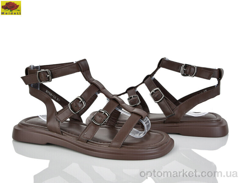 Купить Босоніжки жіночі D799-18 Mei De Li коричневий, фото 2