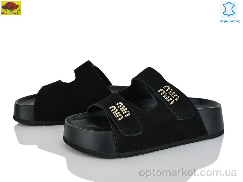 Купить Шльопанці жіночі D86-1 Mei De Li чорний, фото 2