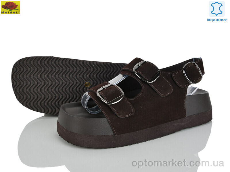 Купить Босоніжки жіночі D889-2 Mei De Li коричневий, фото 2