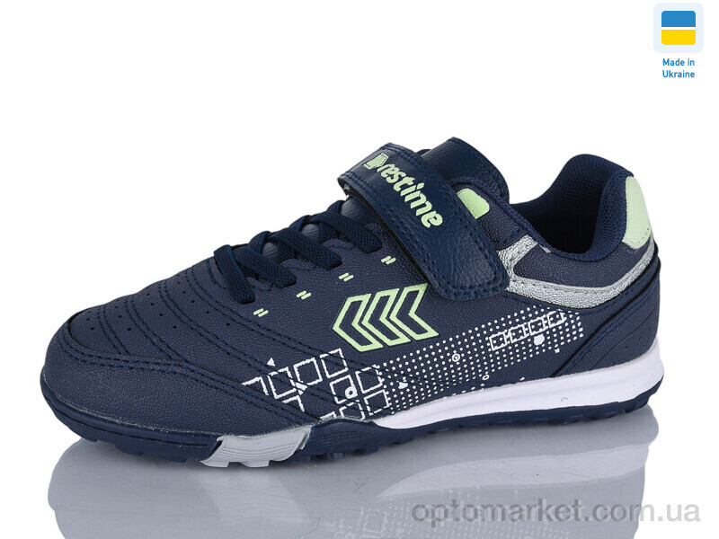 Купить Футбольне взуття дитячі DDB26719-1 navy-olive Restime синій, фото 2