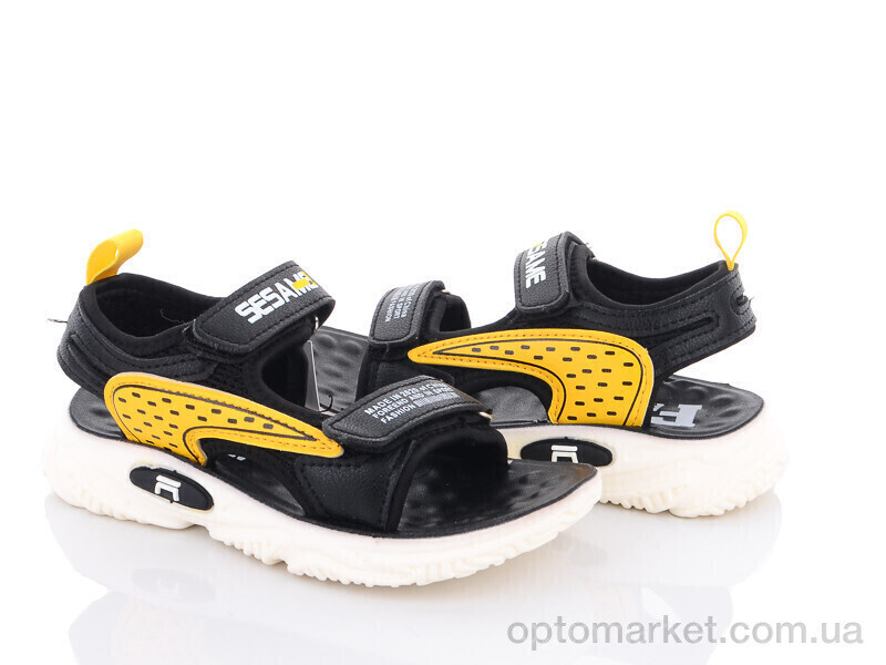 Купить Сандалі дитячі DL43(b08) black-yellow Angel чорний, фото 2