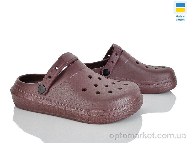 Купить Крокси жіночі E161 шоколад Progress коричневий, фото 2