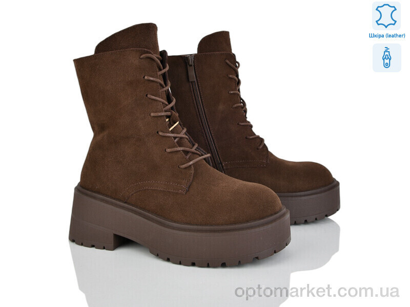 Купить Черевики жіночі E5251-6 Violeta коричневий, фото 2