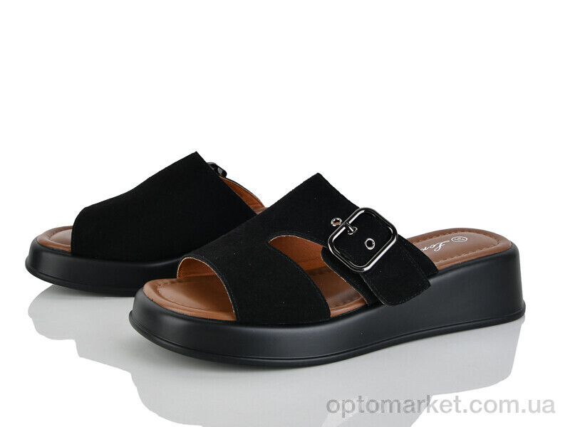 Купить Шльопанці жіночі E721-1 Loretta чорний, фото 2