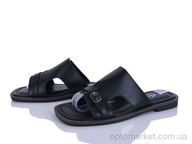 Купить Шльопанці жіночі E732-1 Loretta чорний, фото 2