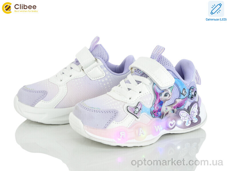 Купить Кросівки дитячі EB665 purple LED Clibee фіолетовий, фото 2