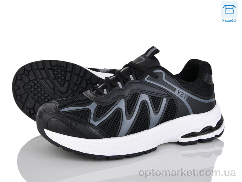 Купить Кросівки жіночі F09-1 YZY чорний, фото 2