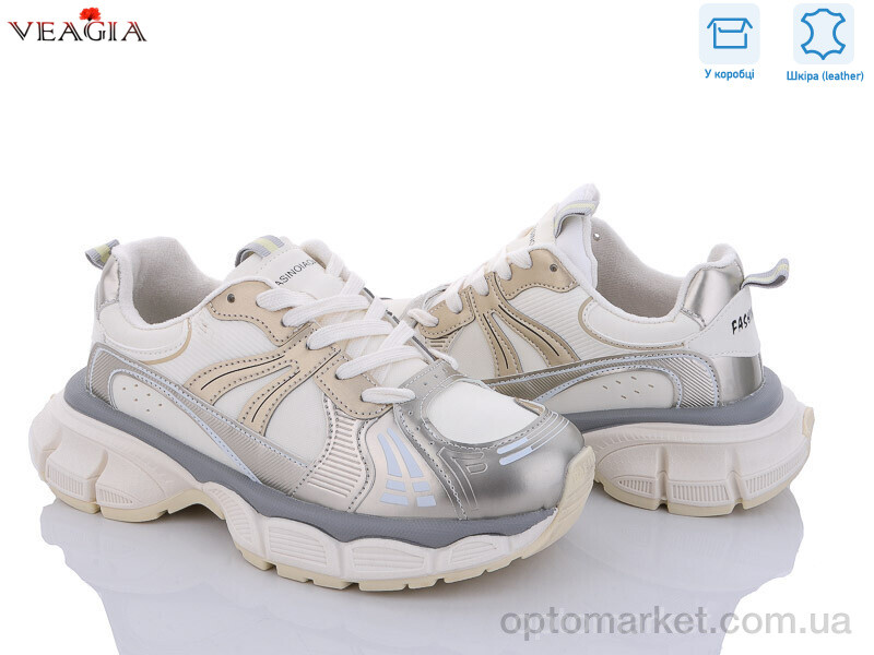 Купить Кросівки жіночі F1055-1 на флисе Veagia білий, фото 2
