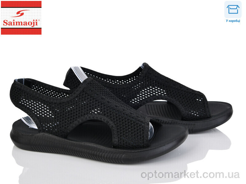 Купить Босоніжки жіночі F123-1 Saimaoji чорний, фото 2