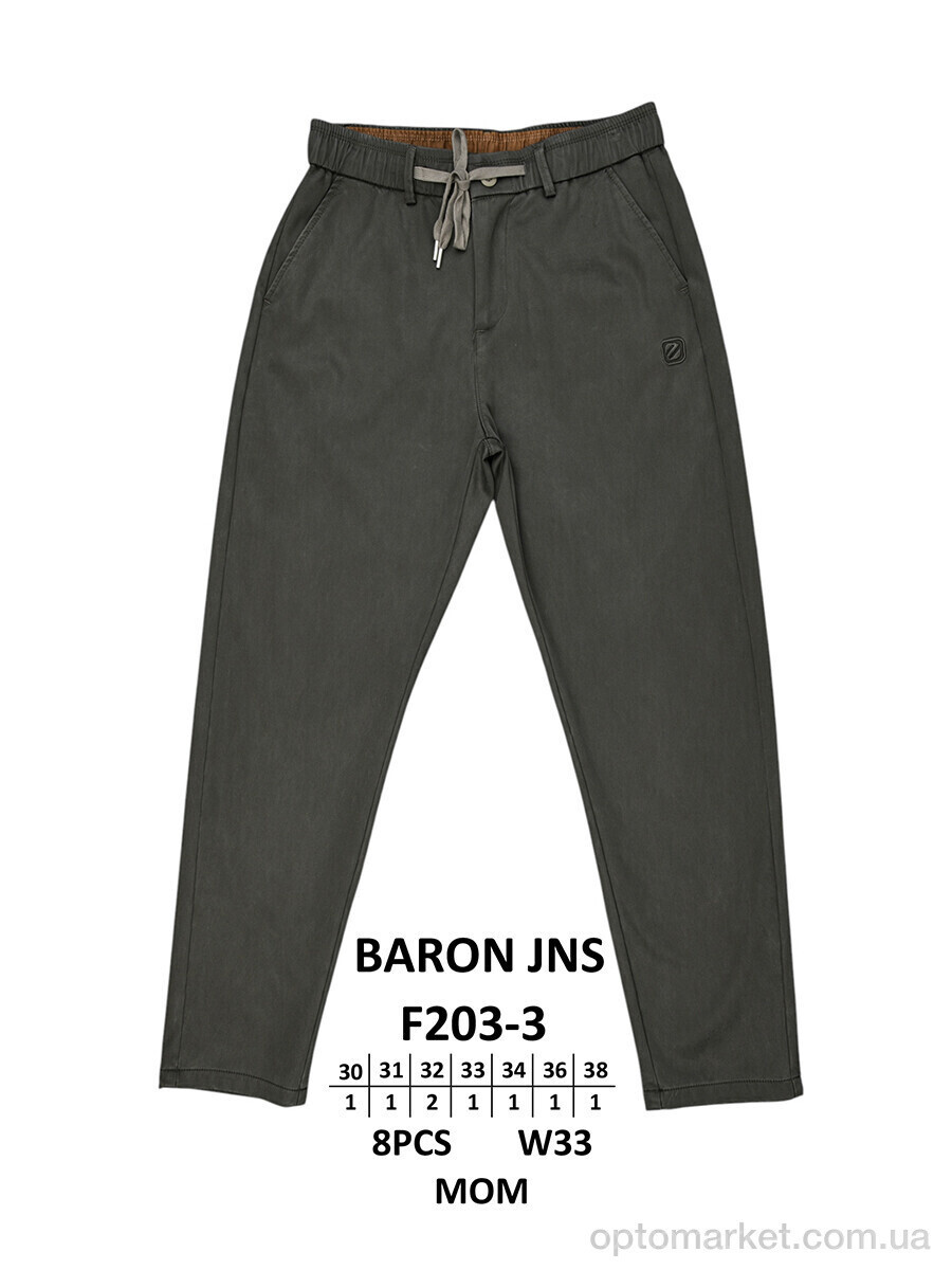 Купить Брюки чоловічі F203-3 Baronjns зелений, фото 3