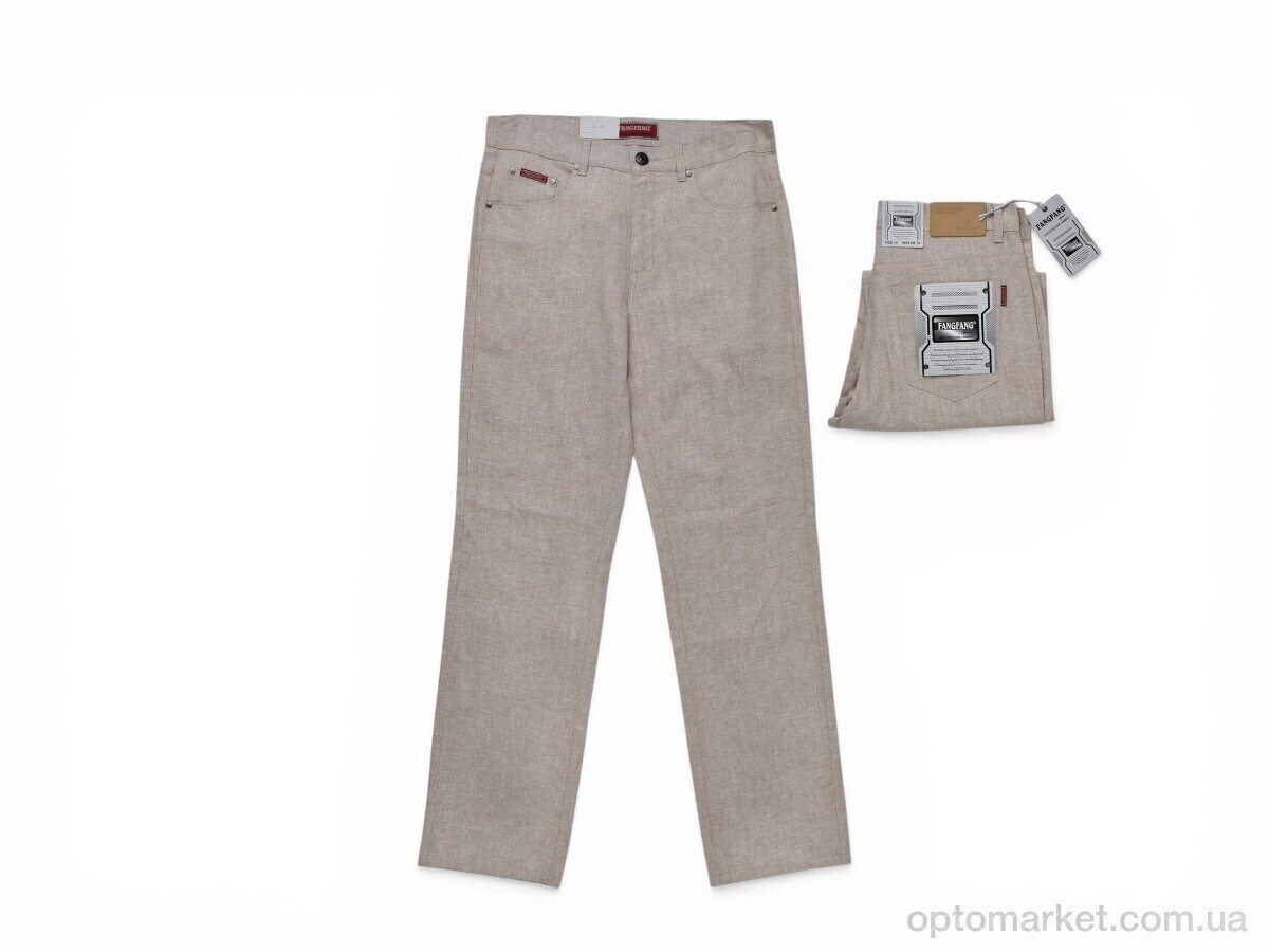 Купить Брюки чоловічі F306-1 FangFang бежевий, фото 2