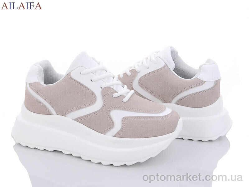 Купить Кросівки жіночі F58-3 піна Ailaifa бежевий, фото 2