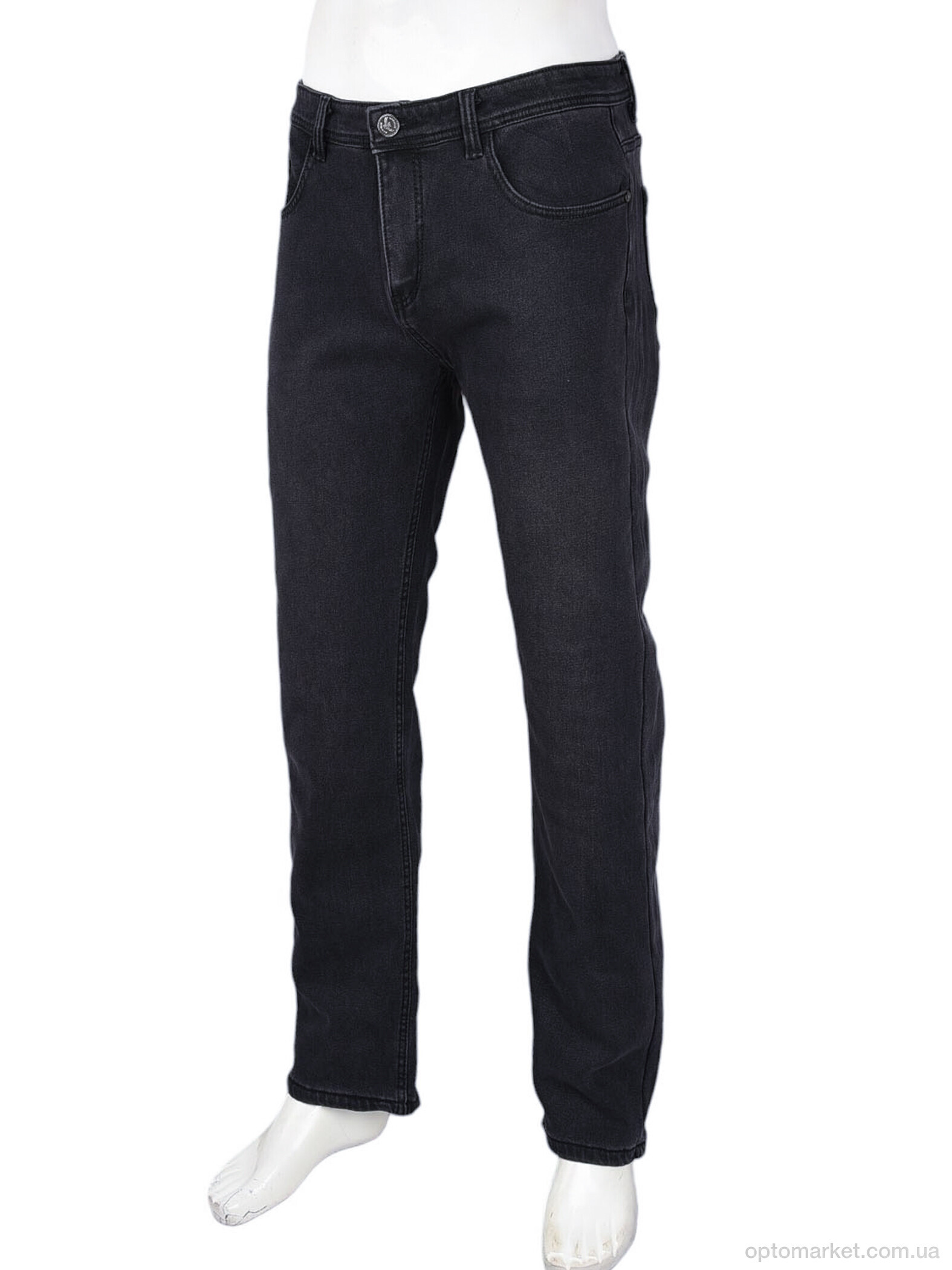 Купить Джинси чоловічі F604 фліс Baron чорний, фото 4