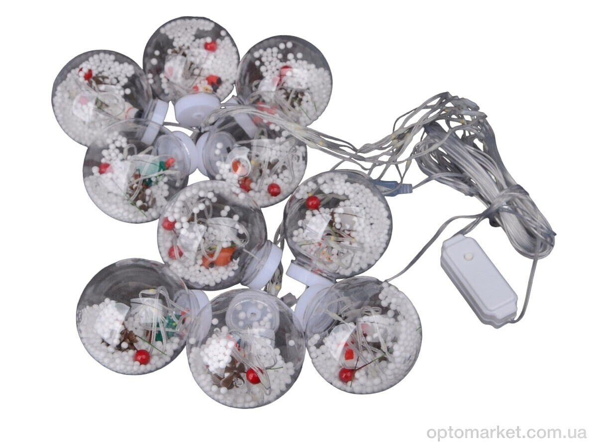 Купить Господарські товари F7883 світлодіодна новорічна гірлянда штора кулі з Дідом Морозом, довжина 400см 7garden, фото 5