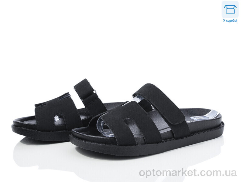 Купить Шльопанці жіночі F902-1 L&M чорний, фото 2