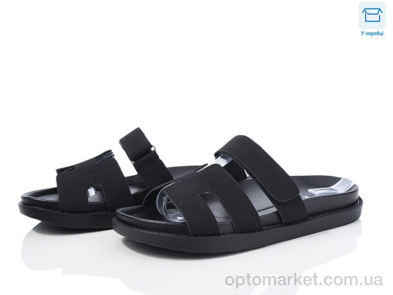 Купить Шльопанці жіночі F902-1 L&M чорний, фото 2