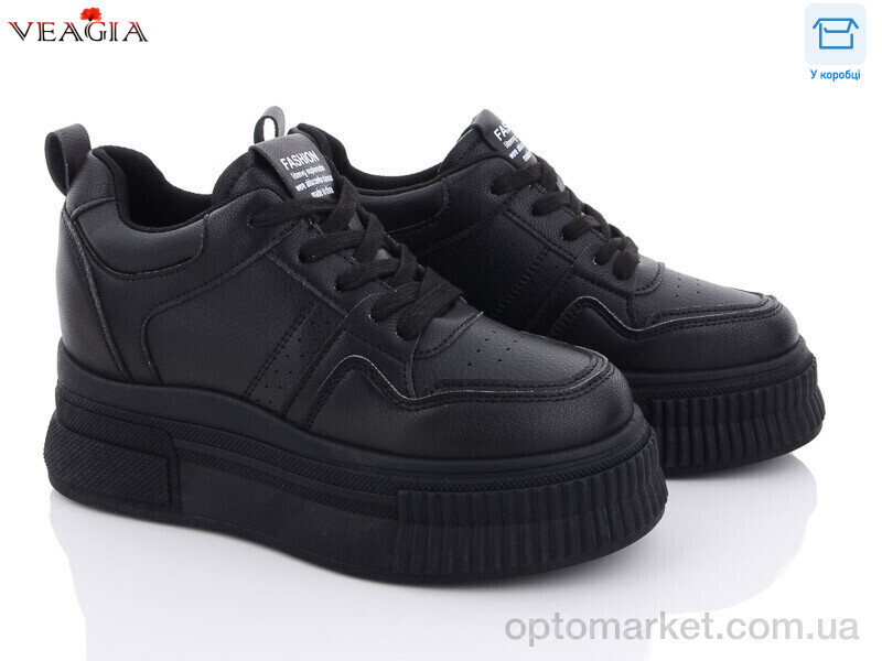Купить Кросівки жіночі F918-1 Veagia чорний, фото 2