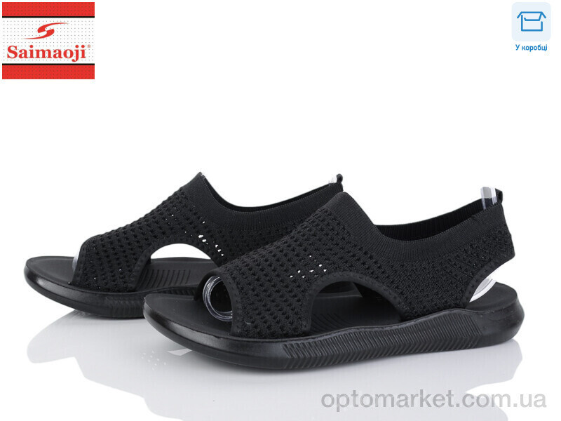 Купить Босоніжки жіночі FA121-1 Saimaoji чорний, фото 2