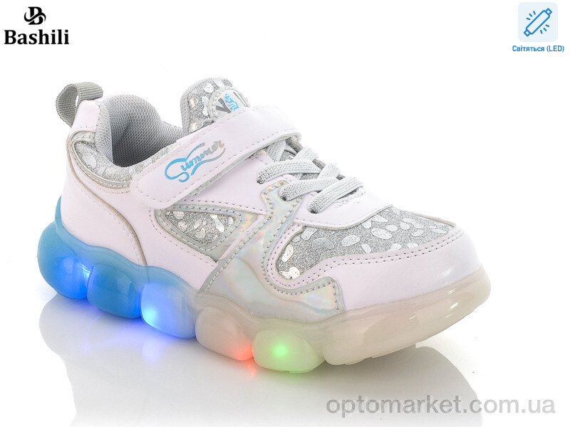 Купить Кросівки дитячі FB382-6 LED Башили срібний, фото 2
