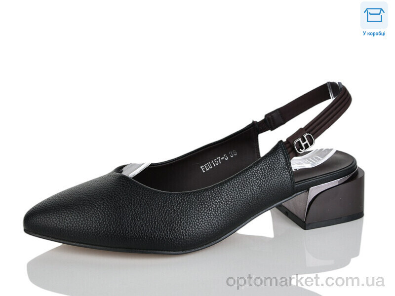 Купить Туфлі жіночі FEU157-3 Uillirry чорний, фото 2