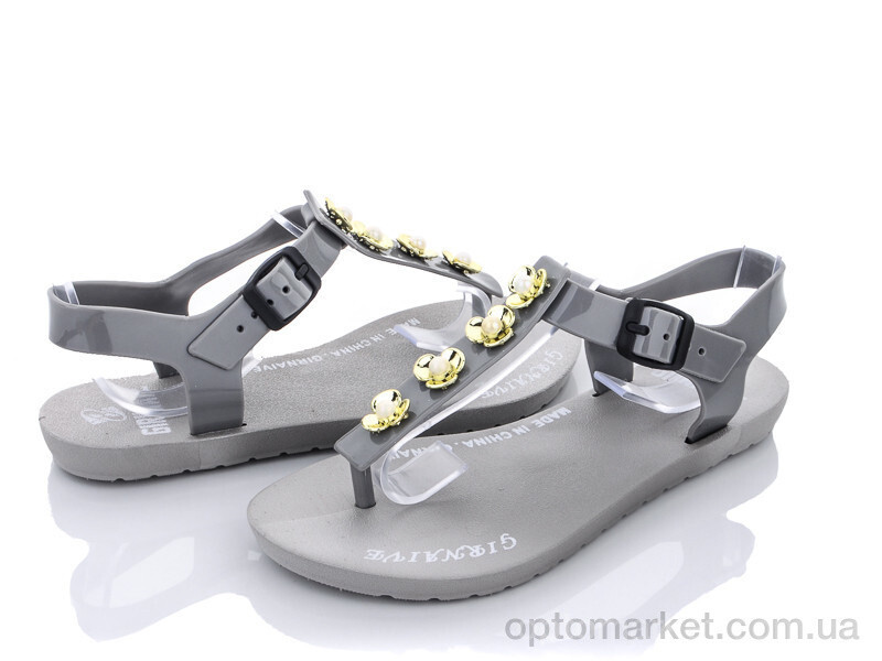 Купить Босоніжки жіночі FL31818-2 Girnaive сірий, фото 2