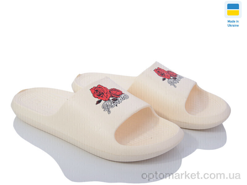 Купить Шльопанці жіночі FПЖ45 декор троянда беж DS бежевий, фото 2