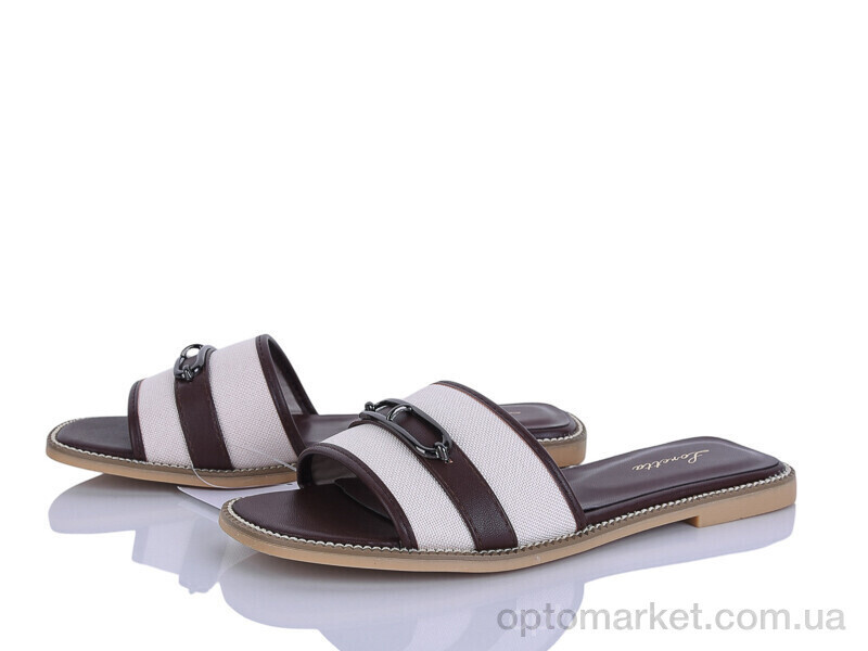 Купить Шльопанці жіночі H111-5 Loretta коричневий, фото 2