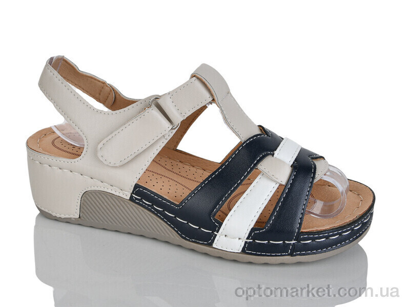 Купить Босоніжки жіночі H2-17 beige-navy Leguzaza мікс, фото 2