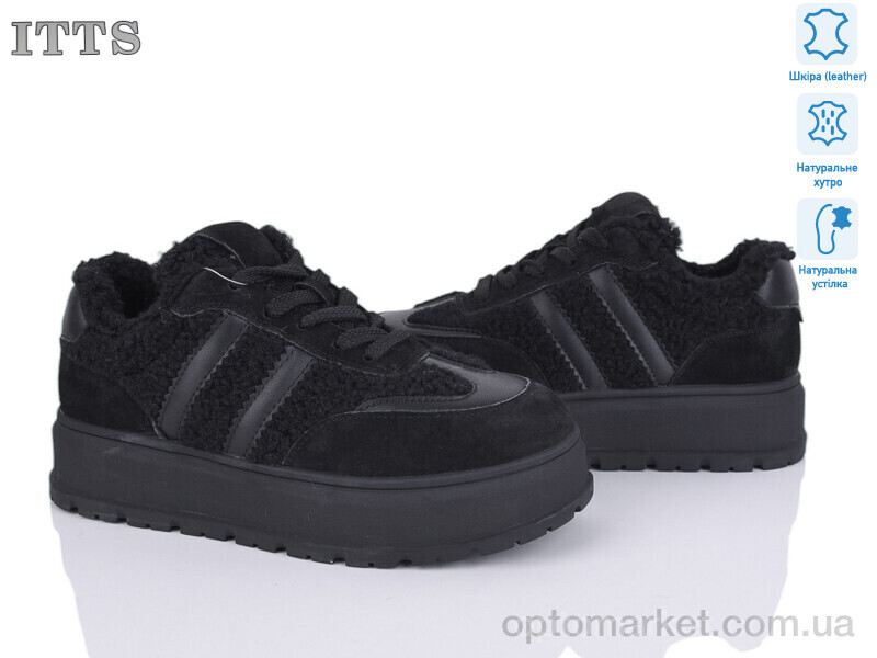 Купить Кросівки жіночі H2028-1 ITTS чорний, фото 2