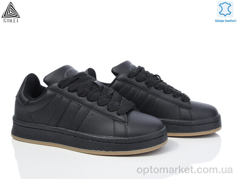 Купить Кросівки жіночі HB520-10 шкіра Stilli чорний, фото 2