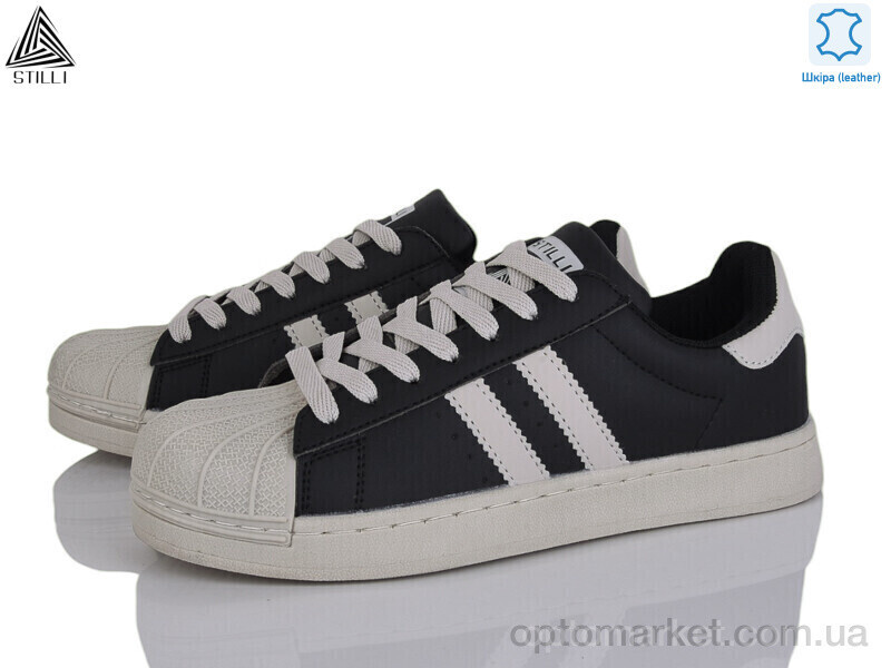 Купить Кросівки жіночі HB640-2 шкіра Stilli чорний, фото 2